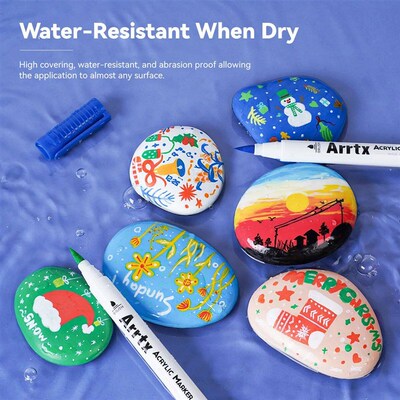 Arrtx Acrylic Paint Pens, Extra Fine Tip Acrylic Paint Marke