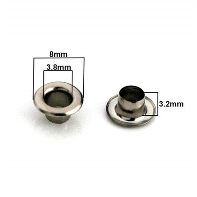 100sets 4mm Brass Eyelet with Washer Leather Craft Repair Gr