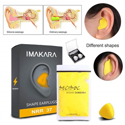 Moldable Shaped 60pcs/set PU Anti-noise Ear Plugs Noise Redu