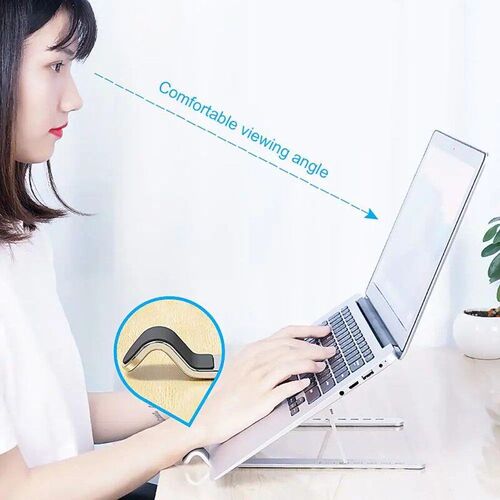 Aluminum Alloy Adjustable Foldable Laptop Stand Portable Alu