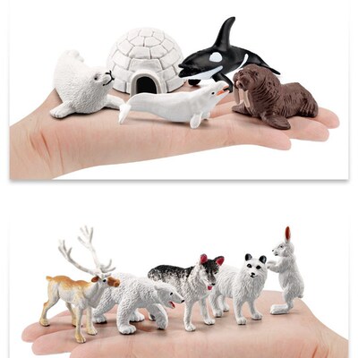 Realistic Polar Animals Model Figurines Toy Arctic Animal Fi