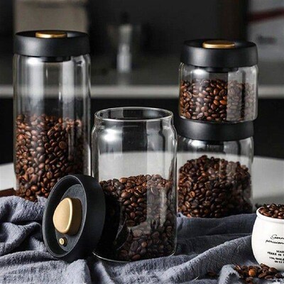 Coffee Beans Glass Airtight Container Store Beans In Style