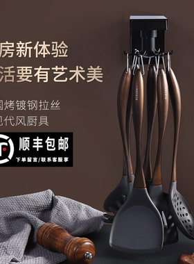 LGECO硅胶铲装家用耐高温硅胶锅铲不粘锅专用炒菜铲子汤勺厨具