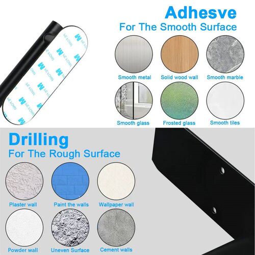 Stainless Steel Toilet Paper Towel Holder Adhesive Kitchen P