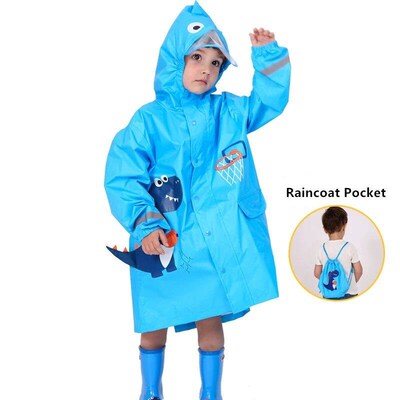 Cartoon Squirrel Children Raincoat Baby Windproof Poncho Boy
