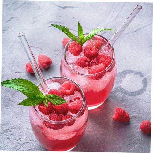 20cm Glass Smoothie Straw, Reusable Clear Drinking Straws fo