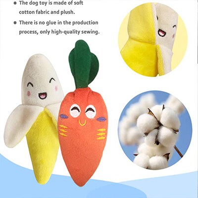 Puppy Dog Plush Squeaky Toys for Small Medium Dogs Bone Aggr