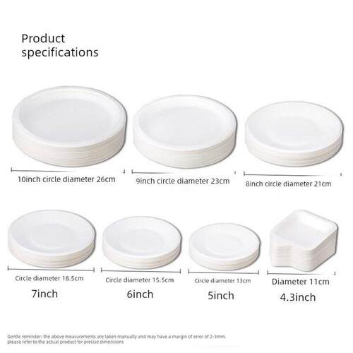 Super Rigid Extra Strong Disposable Party Paper Plates Biode