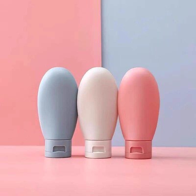 Travel Bottle Set of 3: Soft Tube Bottles, PE Flocking Flip-