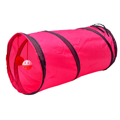 Cat Tunnel Toy Funny Pet 2 Holes Play Tubes Balls Collapsibl