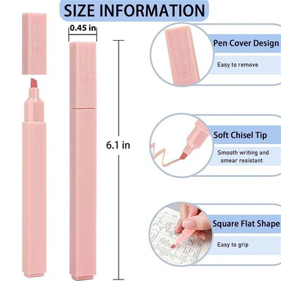 Highlighters Cute Pastel Pens 12 Colors Bible Pens No Bleed