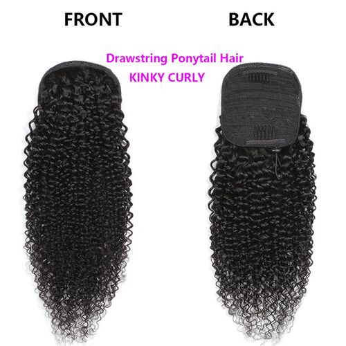 Live Hair Wig Kinky Cly Drawstring Tail Huamn Hair Drawstrin