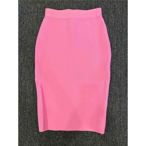 60CM Knee Length Summer Bandage Skirts For Women Candy Color