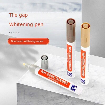 12 Color White Waterproof Tile Marker Grout Pen Wall Seam Pe