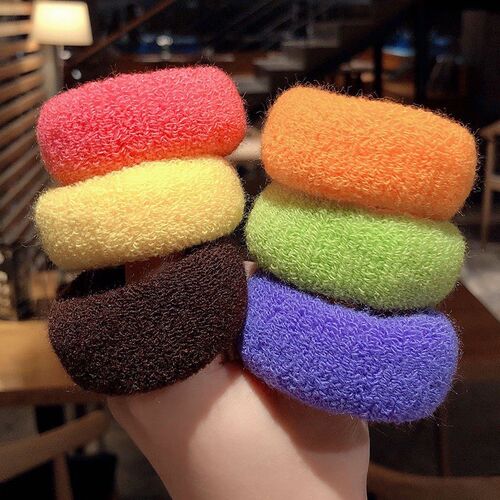 2/6/12 Pcs Women Girls Cute Knitting Solid Elastic Hair Band