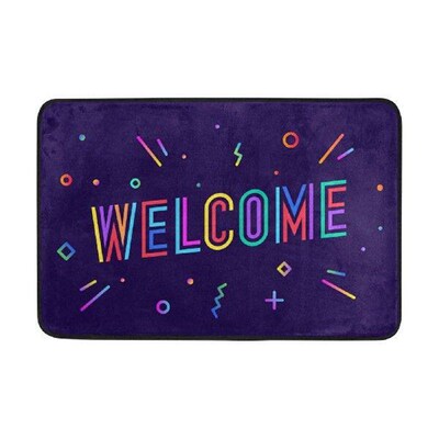 Welcome Mat For Front Door Entrance Doormat Hallway Bedroom