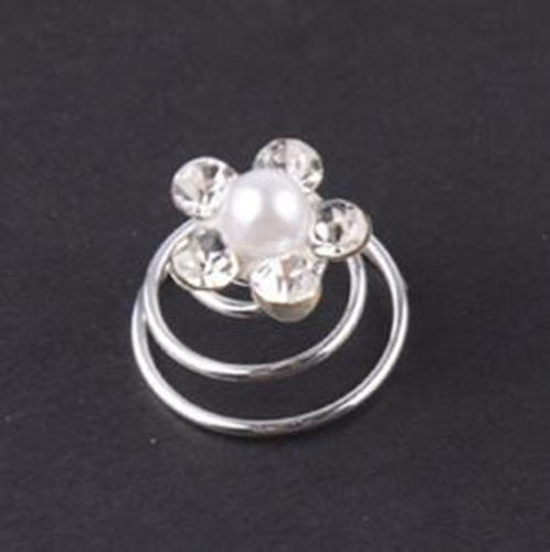 12pcs/Lot Wedding Bridal Crystal Faux Pearl Flower Hair Pins