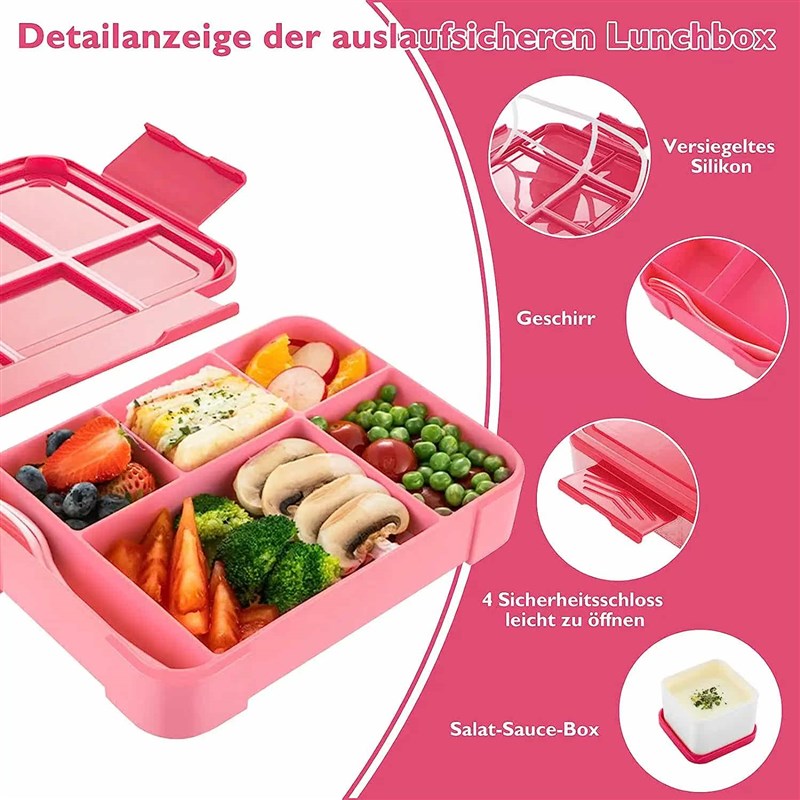 Bunifa Bento Box, Lunch Box Kids, 1330ML Bento Box Adult Lun - 实物图