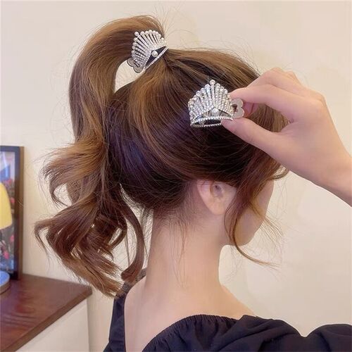 Simple Frosted Candy Color Hair Claw Matte High tail Fixed A