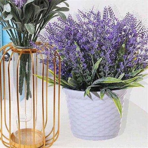 Lavender Flowers Artificial Plant Plants Outdoor Fake