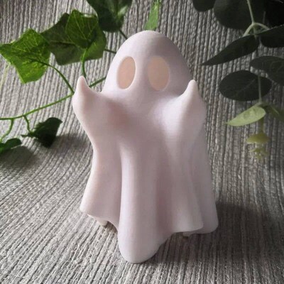 Halloween Lighted Middle Finger Ghost Resin Figurine Illumin