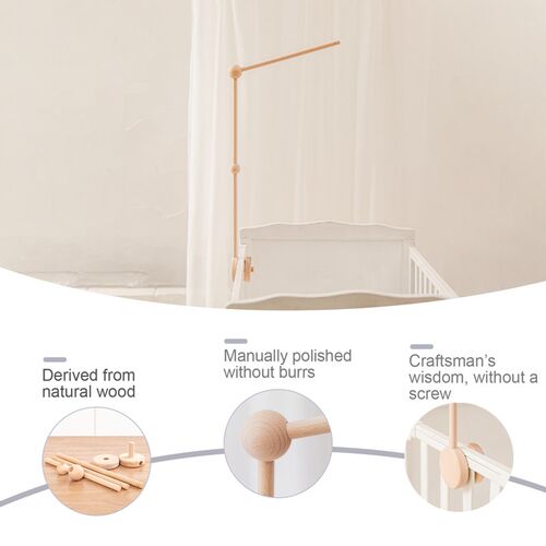 7Pcs  Assembly Rattles Bracket Set Infant Crib Mobile Bed Be