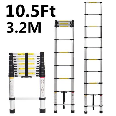 For VIP 3.8m/3.2m Alloy Aluminium Ladder Telescopic Retracta