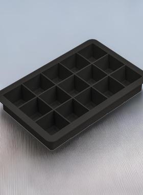 FCM硅胶15格方形带盖冰格冰块模具制冰机多格速冻易脱模磨具极简