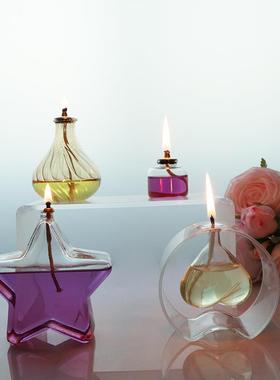 创意油灯户外露营小油灯餐厅酒吧特色玻璃家居浪漫气氛烛光慢生活