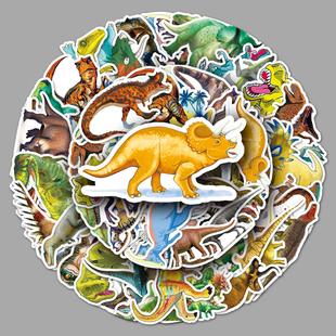 50张恐龙卡通动物行李箱贴纸个性潮流涂鸦笔记本电脑汽车外贸装饰