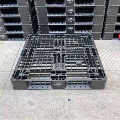 20#正方形防静电田字塑料托盘1100*11100厚塑胶防静电COX垫加板黑