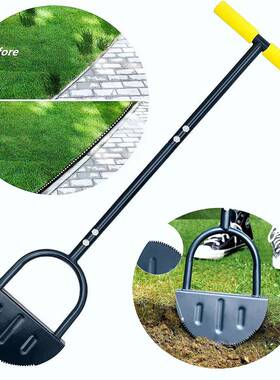 手动齿剪边铲锯手草坪边OAY工具台修边修铲带把半月形草坪阶修边