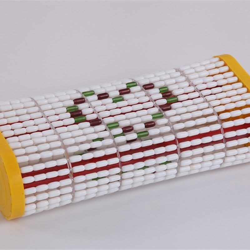 中老年人玻璃保健颈椎枕头塑料 汗蒸空心透气 竹粒凉席麻将珠子枕