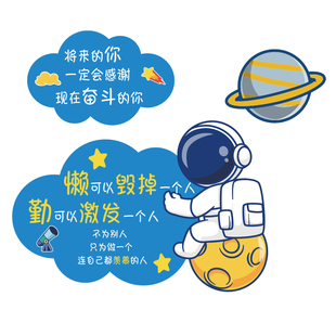 儿童房间布置男女孩卧室墙面装饰家规家训门上贴纸励志标语挂牌