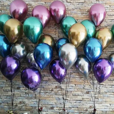 10pcs 5/10/12inch Glossy Metal Pearl Latex Balloons Thick Ch