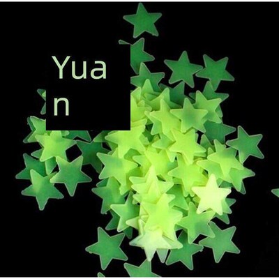 100 Home Wall Light Green Glow In The Dark Star Stickers De