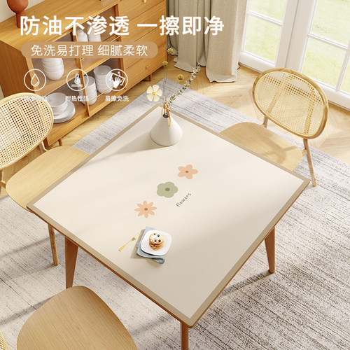 可爱卡通小四方桌环保皮革硅胶桌垫桌布防水防油免洗八仙桌茶几垫