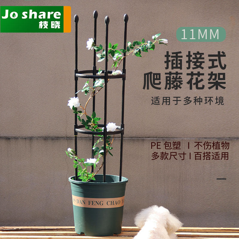 包塑钢管可拆接室外庭院月季蔷薇铁线莲攀爬花藤架子球兰花爬藤架