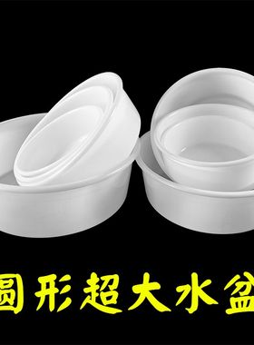 白色食品级塑料洗菜盆洗衣盆家用大号朔料大盆特大洗澡盆超大水盆