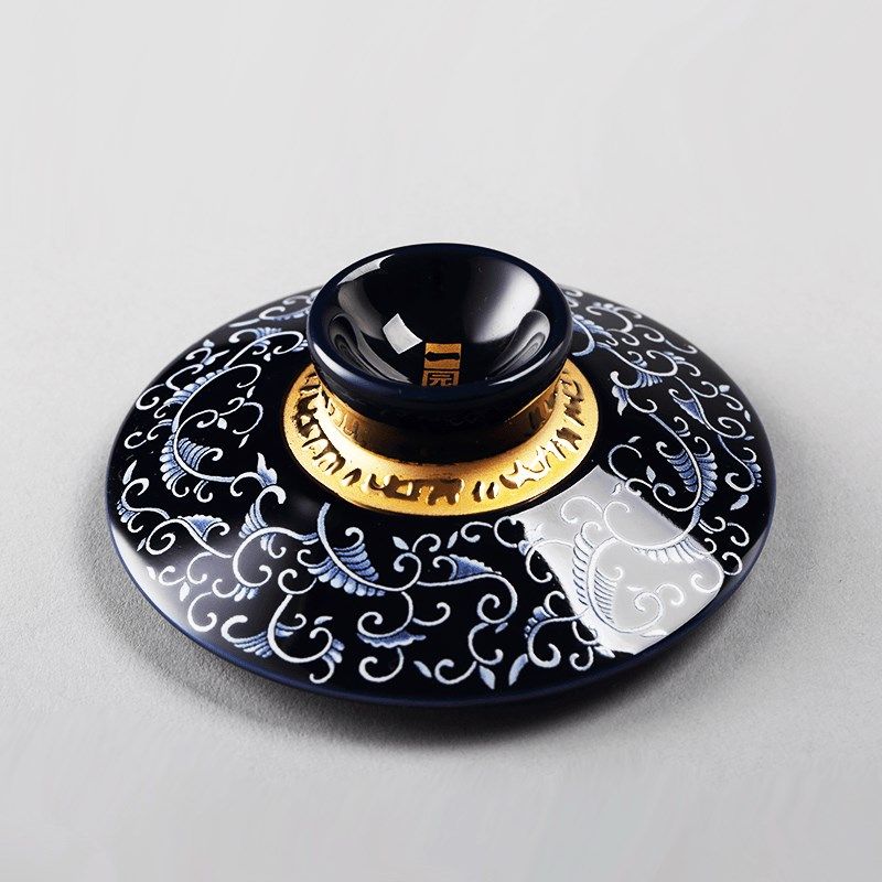 一园茶具 陶瓷茶杯 玻璃水杯整套套装单杯杯盖内胆杯身单配件中式