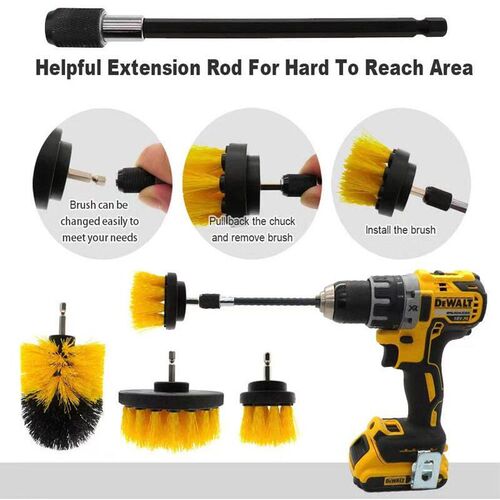 Electric Drillbrush Scrub Pads Grout Power Drills Scrubber C
