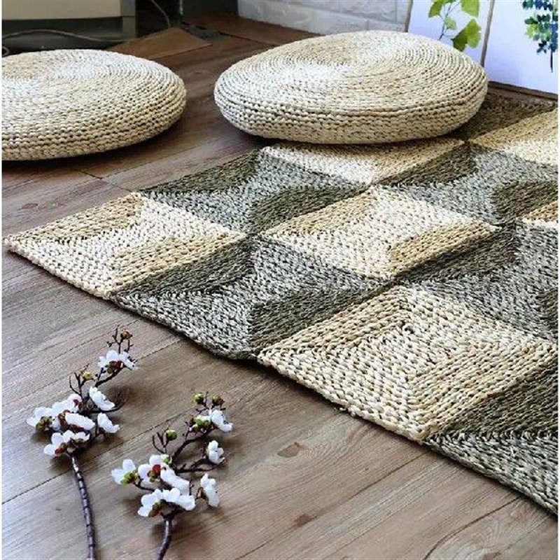 Household Non-slip Carpet Natural Straw Mat Parent-child