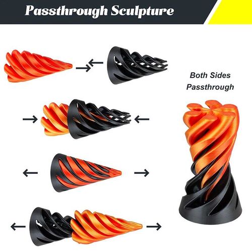 3D Printed Spiral Cone Toy Fidget Toy Stress Relief Impossib