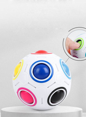 2pcs Puzzles magic rainbow ball Push Pop It  Fidget toy足球