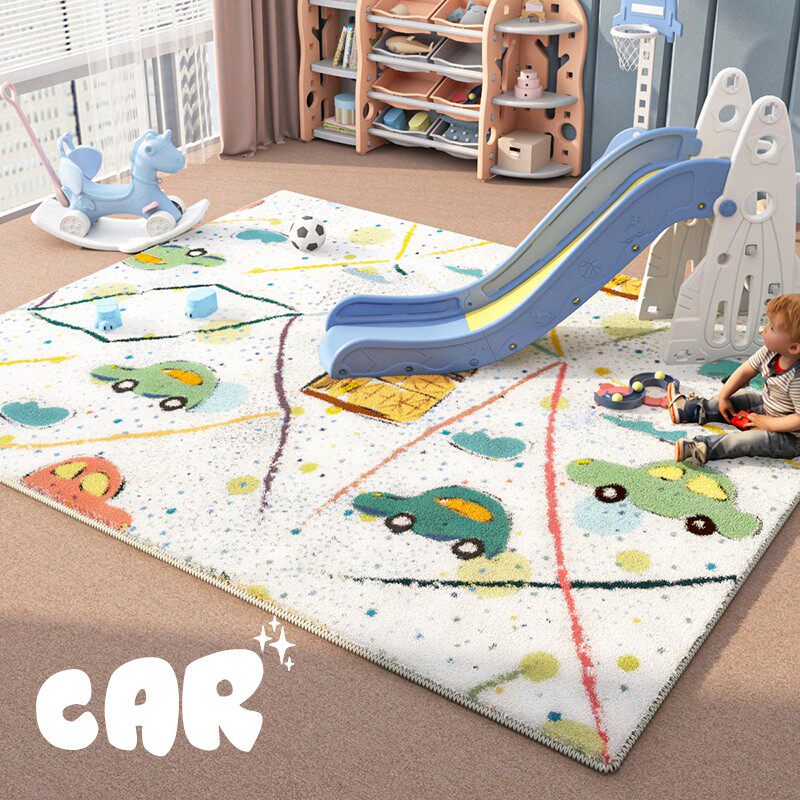 儿童房卡通地毯卧室加厚羊羔绒幼儿园宝宝房间床边爬行垫客厅防滑,居家布艺,地毯,淘宝优惠券,粉丝福利购,淘宝优惠卷