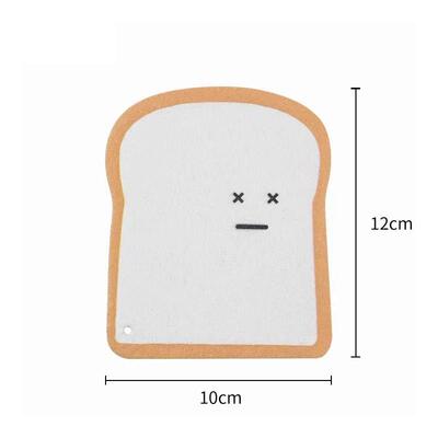 Creative Toastshaped Natural Wood Pulp Sponge for Kitchen Di