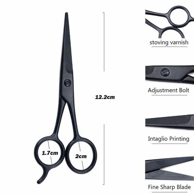 Portable Mens Black Scissors Beard Trimmer 125mm5  beardsci