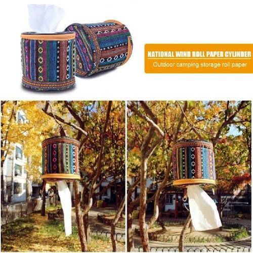 Camping Toilet Paper Holder Bag Camping Tent Folding Toilet