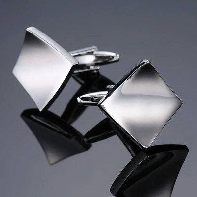 Cufflinks For Men Luxury Silvery Cuffs Retro Metal Cuff Link