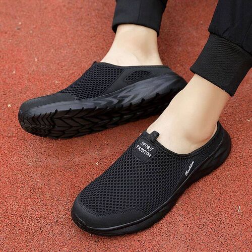 New Mens Half Slippers Sandals Men Tenis Mesh Breathable